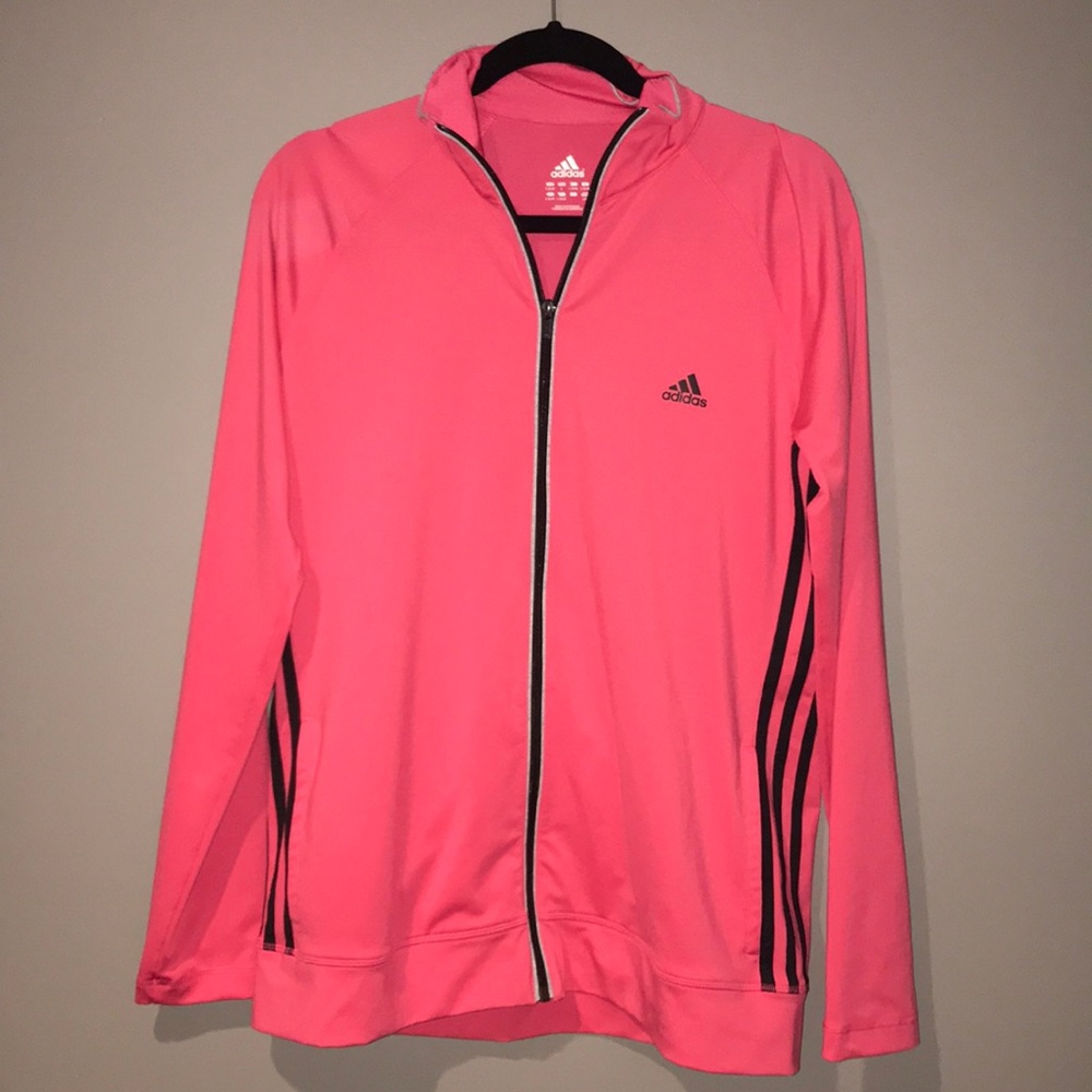 NWOT Adidas Pink Zip Up Jacket Size L